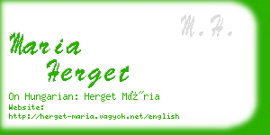 maria herget business card